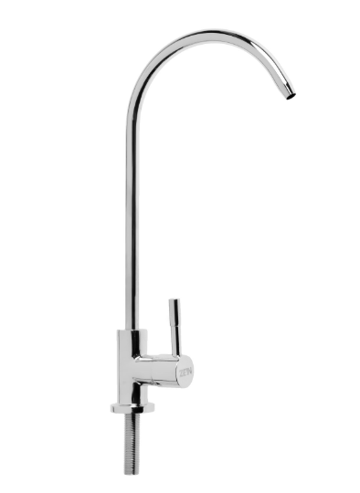 Кран для всех видов бытовых фильтров ZEIN К-04, 1/4", латунь, хром /10198193