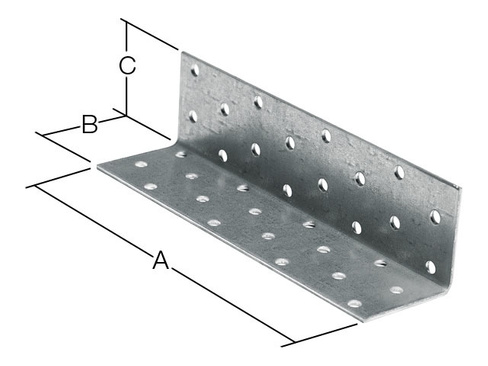Уголок крепежный равносторонний 1000х80x80 мм KUR белый цинк STARFIX (SMP-35440-1)