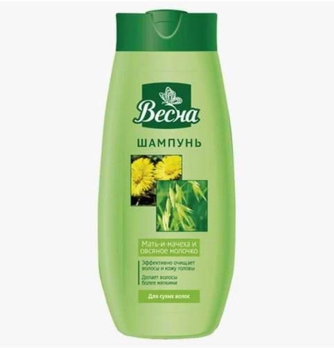 Шампунь Весна 430мл Здравкосметик мать-и-мачеха и овсяное молочко 