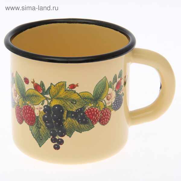 Кружка эмалированная 0,25л  "Компот" 1556834