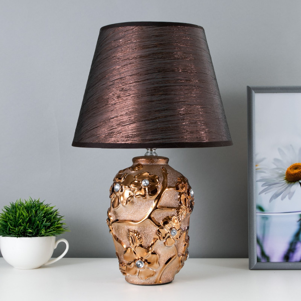 Настольная лампа 16520/1 E14 40Вт шоколадный 25х25х41 см /6253315