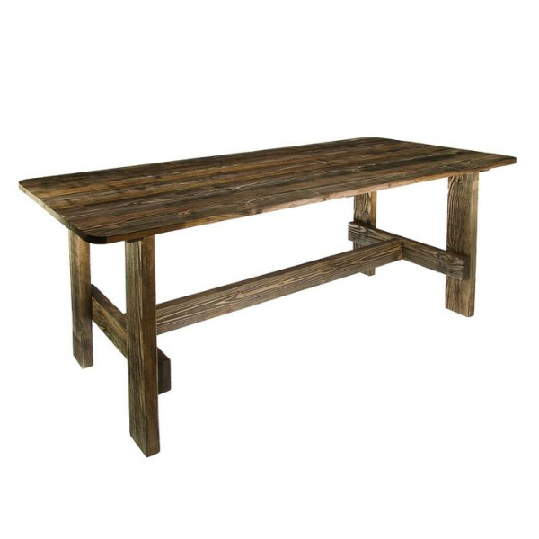 Стол "Дачный" 120см, сосна брашированная, состаренная 2448621