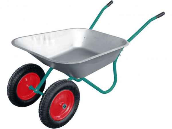 Тачка садовая двухколесная (Алюмет) объем 85л грузоподъемность 90 кг