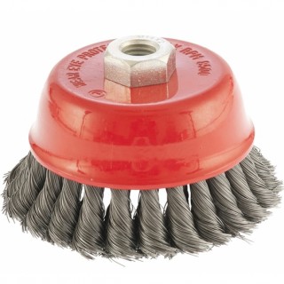 Щетка для УШМ, 75 мм, М14, "чашка", крученая проволока 0,8 мм/74622