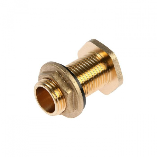 Штуцер TIM SDF033, 3/4", для емкостей, с контргайкой, латунь/5928174