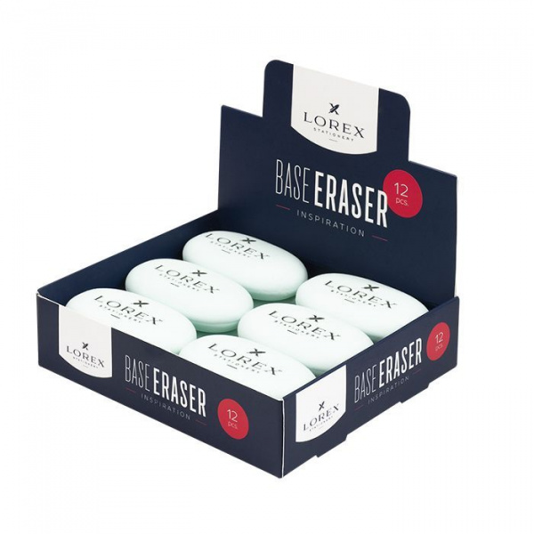 Ластик LOREX BASE INSPIRATION 62х36х15 мм, овальный, голубой/212032