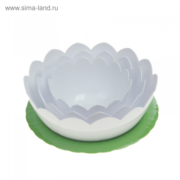 Набор салатников 4 шт. Снежно-белый, Лотос 868828