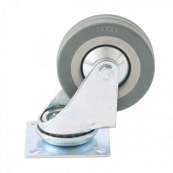 Колесо поворотное D 75 мм, крепление  платформенное Сибртех/68714