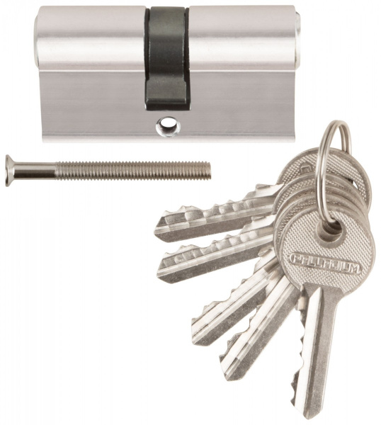 Цилиндровый механизм "PALLADIUM" 70 мм, ключ-ключ, хром/110700