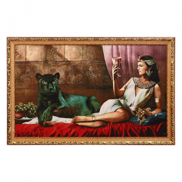 Гобеленовая картина "Египетская девушка с пантерой" 55х85 см /9543570