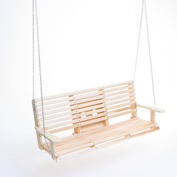 Скамейка-качель двухместная с выдвижным подлокотником подвесная /5136416