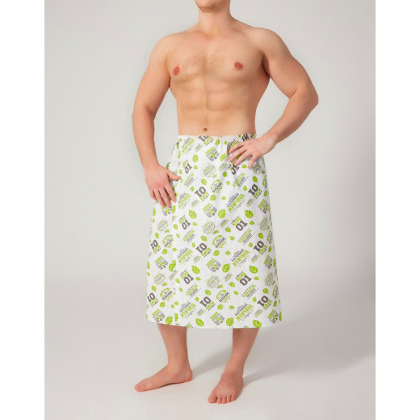 Полотенце для бани "Герой бани" мужской килт, 75х150 см, 100% хл, вафельное полотно/4662042