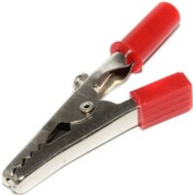 АРК-008 R зажим приборный "крокодил" 64мм красный