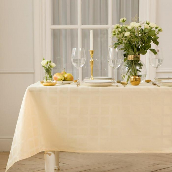 Скатерть Этель Geometry 150*220 +/-3см, цв.молочный /6974079