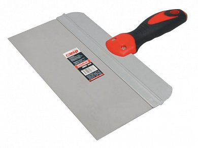 Шпатель фасадный 150 мм нерж. Профи прорез. ручка с метал.бойком /06441