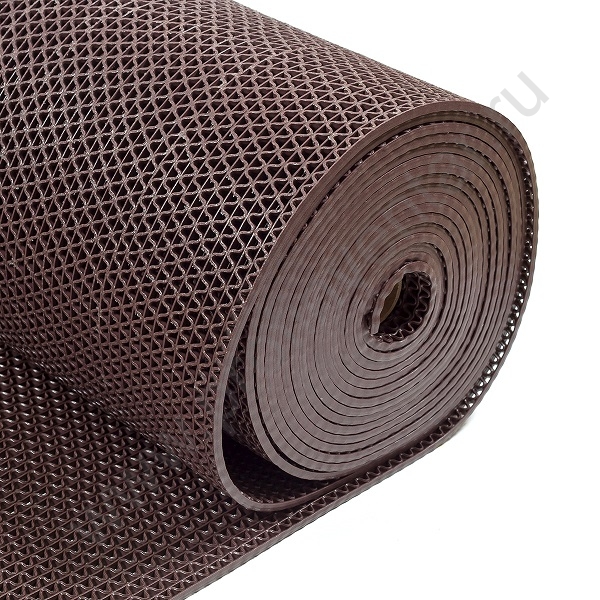 Дорожка пвх ЗИГ-ЗАГ 0,9мх10мх5мм коричневый