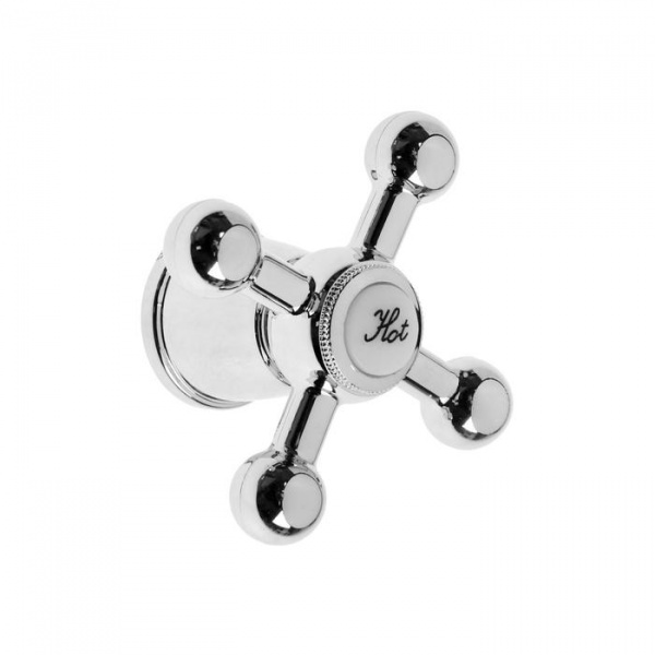 Ручка на смеситель ZEIN Z001, для кран-букс со штоком под квадрат, пластик,цвет хром /5149003