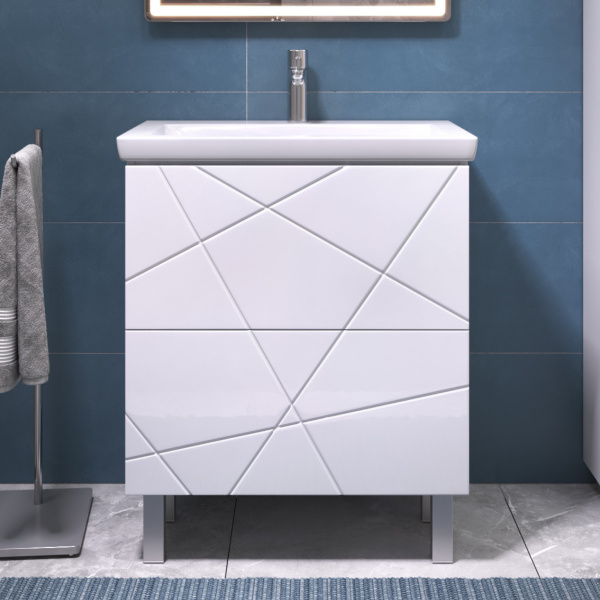 Тумба под раковину Geometry 700-0-2 БЕЗ сифона  (Como)