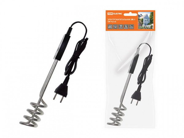 Электрокипятильник ЭК-1; 230 В, 1 кВт, ТЭН 16,5 см, TDM (SQ2505-0002)