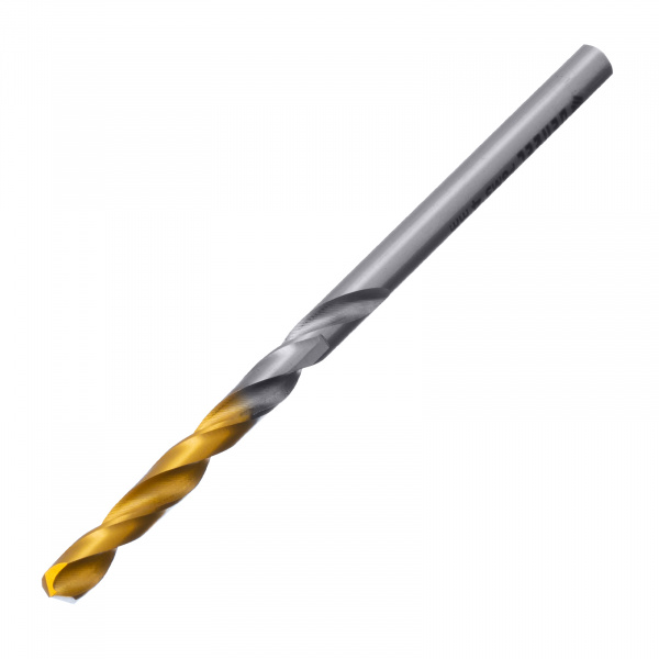 Сверло спиральное по металлу 4 x 75 мм, Р6М5, Golden Tip Denzel/718229