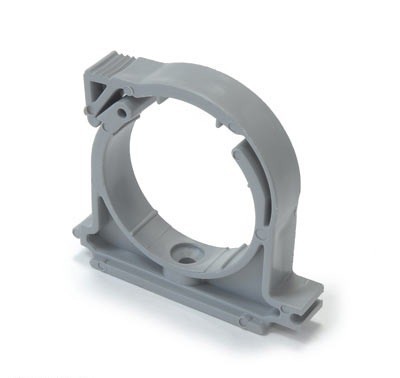 Хомут серый с защелкой 32мм