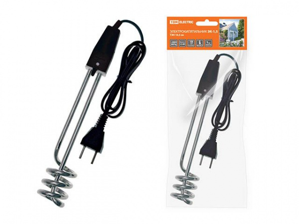 Электрокипятильник ЭК-1,5; 230 В, 1,5 кВт, ТЭН 19,5 см, TDM (SQ2505-0003)