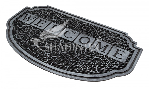 КОВРИК ПРИДВЕРНЫЙ РЕЗИНОВЫЙ С ПОКРЫТИЕМ SHAHINTEX SH40 45*75 СЕРЕБРО/459205