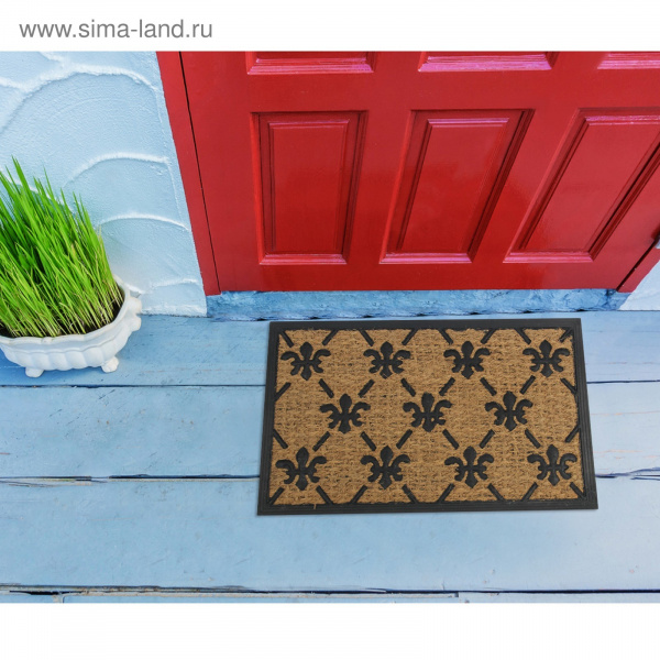 Коврик придверный "Геральдическая лилия" 40х60см (Кокос)  1184904