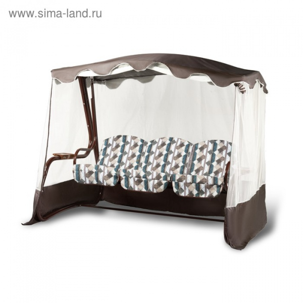 Качели садовые «Глория» коричневые, 210 х 64 х 22 см/2195388