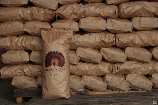 Уголь в мешке береза 10кг
