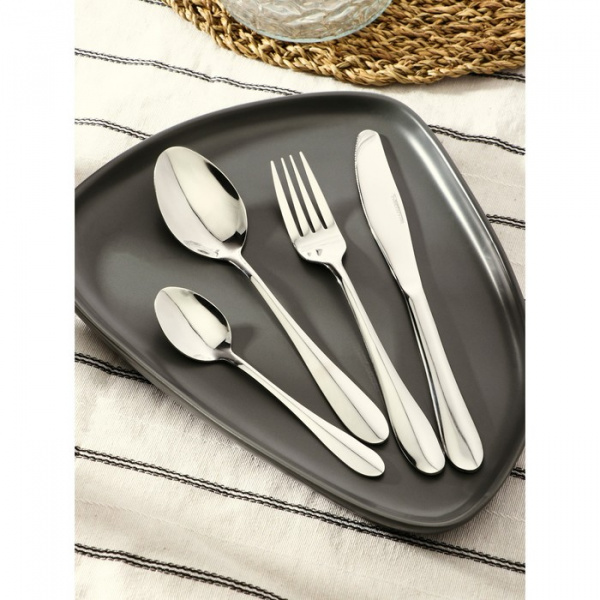 Набор столовых приборов Доляна «Моника», 4 предмета, цвет серебряный/4336367