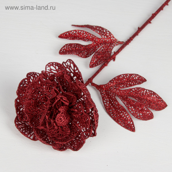 Декор "Сияние" пион, 14*64 см красный /3533278