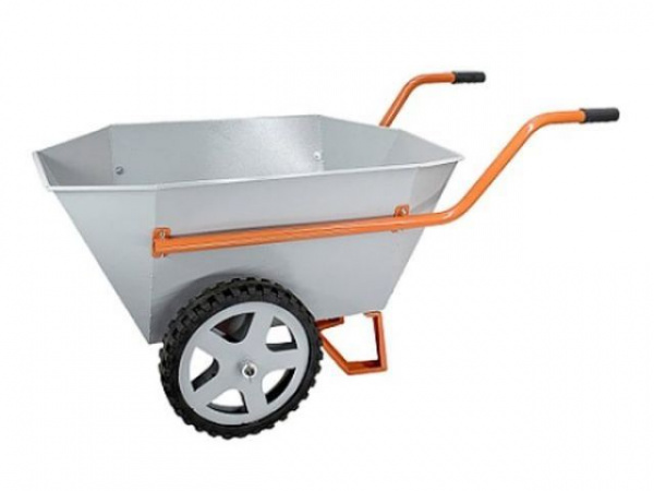 Тачка хозяйственная ТХ (200л, 400 кг, двухколесная, литая резина 380х70мм, вес 28 кг) (пр-во РБ) (КО