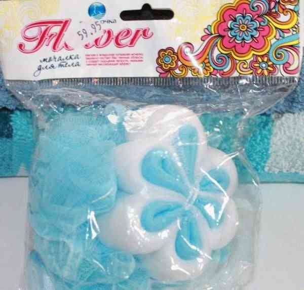 Мочалка средняя комбинированная РУСАЛОЧКА 021