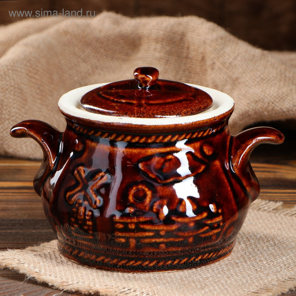 Горшочек для запекания "Орех" 0,7 л, керамика 788056