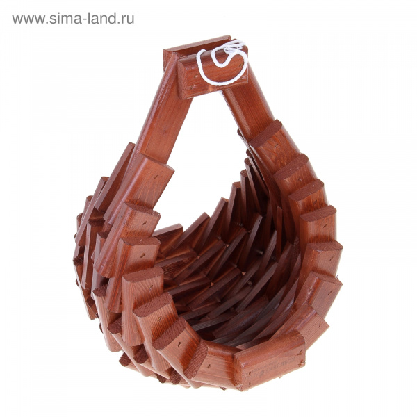 Кашпо настенное деревянное "Сфера" 26х26х42см 1066918