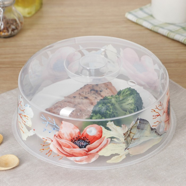 Крышка для СВЧ, «Деко. Маки», d=24,5 см/5431559