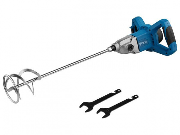 Миксер строительный BULL BM 1416 (1600 Вт, 2 скор., зажим резьба M14, насадка для смешивания 140 мм,