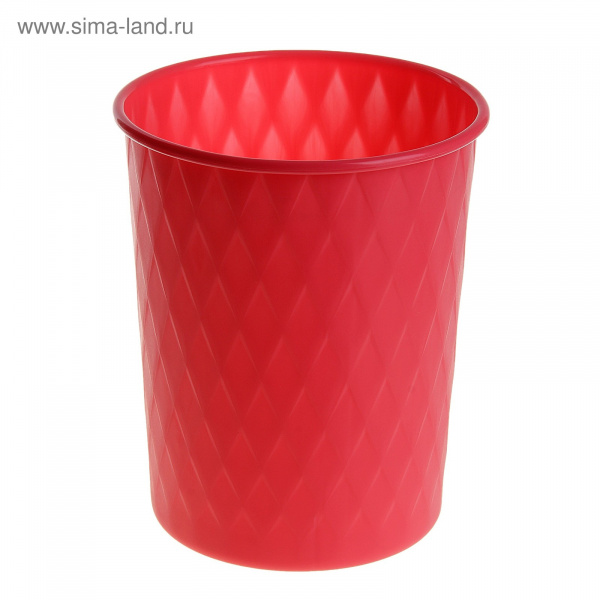 Ведро для мусора РОМБ красный 147472