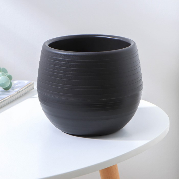 Горшок для цветов «Япония» 1,2 л, цвет графитовый /4964788