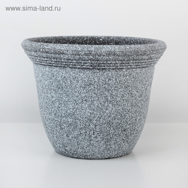 Кашпо "Гранит" 21х21х16см, Цвет серый /3745354