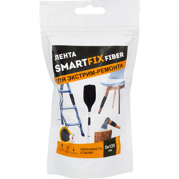 Лента стеклотканевая Экстрим-ремонт 50мм*125см черная W-con SmartFix FIBER/FRM512R