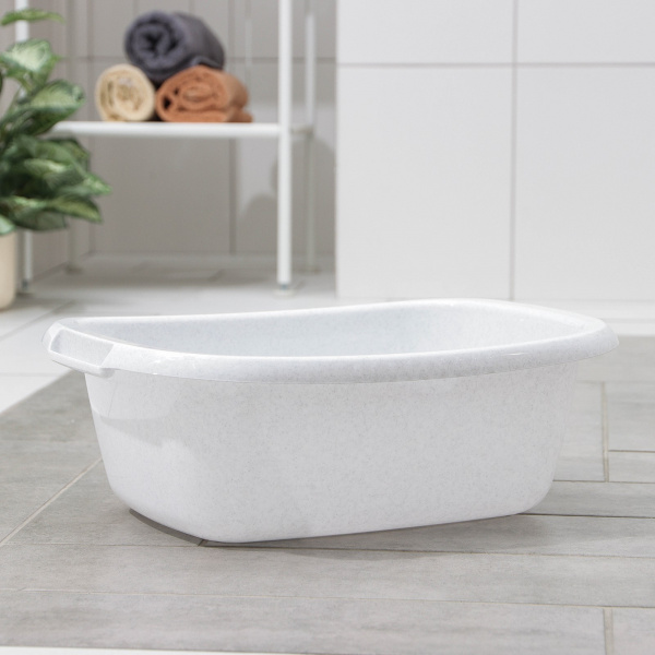 Таз овальный «Водолей», 11 л, цвет мраморный /1159768