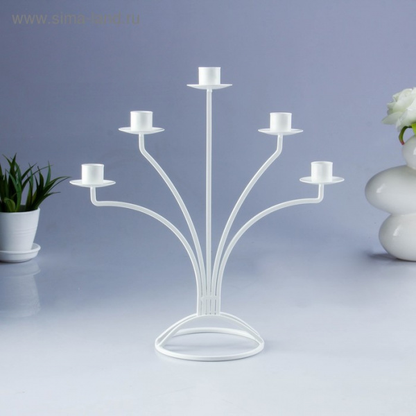 Подсвечник салют-виват белый/1596052