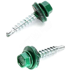 Саморез кровельный зеленый 4,8х35  (6005)