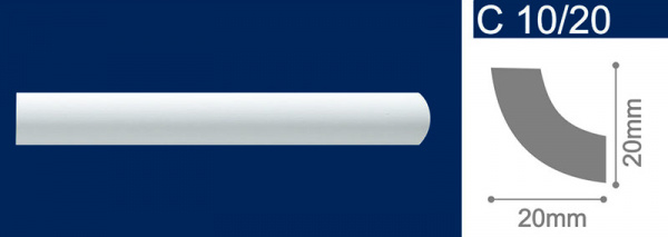 Плинтус потолочный экструдированный С10/20 2м. 