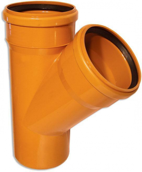 Тройник 110х110х45гр. (рыжий)