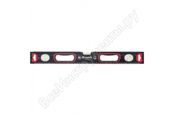 Уровень усиленный, фрезерованный, 3 глазка, 2 комп. рукоятки, 600 мм/34361