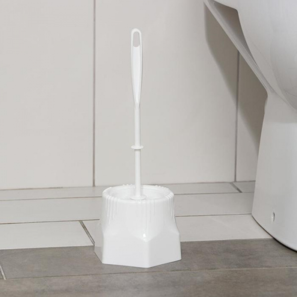 Ёршик для унитаза с подставкой «Лотос», 13,5×13,5×34,5 см, цвет МИКС /587035