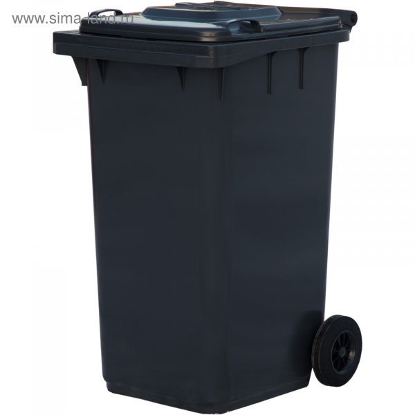 Мусорный контейнер на 2-x колесах с крышкой 240 л серый /4460769